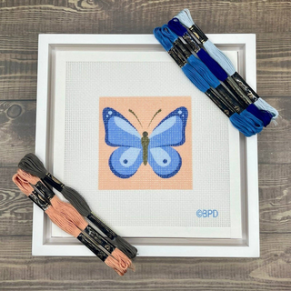 Blue Butterfly Needlepoint Kit