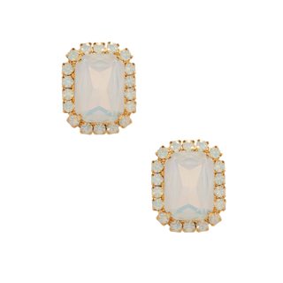 Gem Stud in White Opal