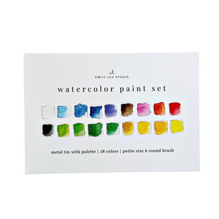 18 Color Watercolor Paint Set and Brush