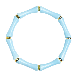 Lucy Carolina Blue Bamboo Acrylic Bracelet