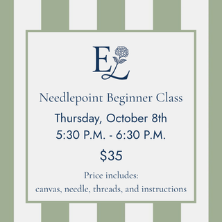 Needlepoint Beginner Class - October 8