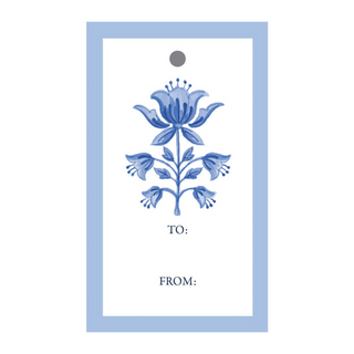Tulip Block Print Gift Tags