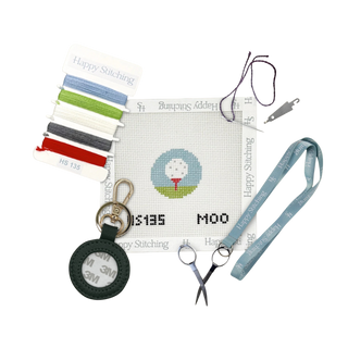 Tee Time Key Fob Needlepoint Kit