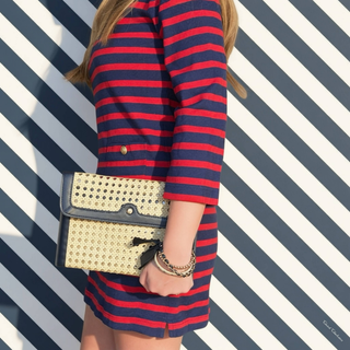 Navy French Quarter Clutch