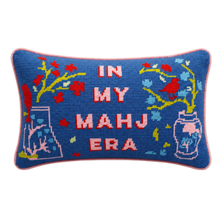 In My Mahj Era Needlepoint Pillow