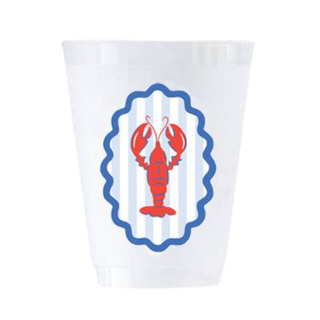 Lobster Stripe Shatterproof Cups