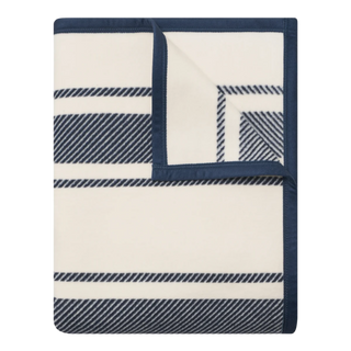 Dockside Stripe Navy Throw Blanket