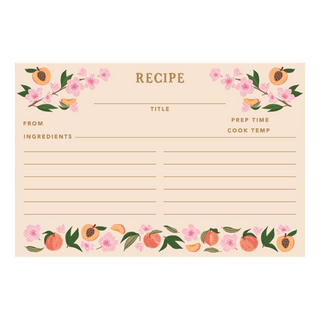 Peach Blossom Recipe Cards