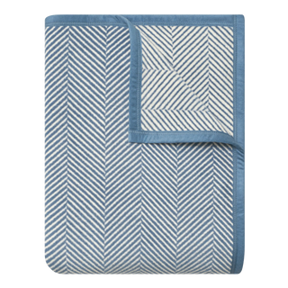 Harborview Herringbone Cornflower Blanket