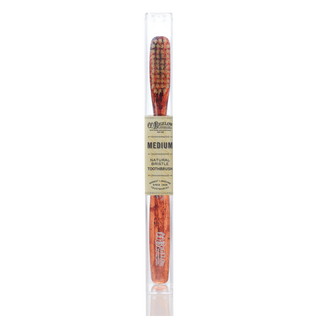 Natural Bristle Toothbrush - Medium Tortoise