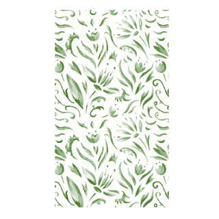 Green Floral Guest Paper Napkins