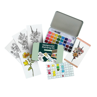 Wildflower Meadow Watercolor Painting Kit