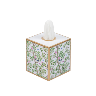 Elsie's Garden Enameled Tissue Box Cover