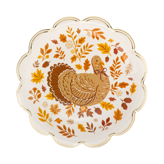 Turkey Foliage Paper Plates