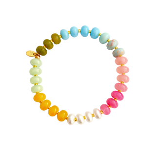 Color Garden Stone Beaded Stretch Bracelet