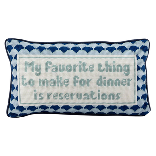 Reservations Needlepoint Pillow