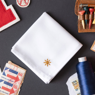 Men's Handkerchief Embroidered Sun