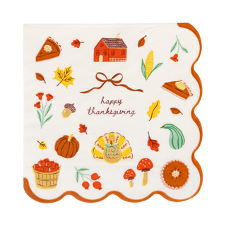 Harvest Icons Cocktail Paper Napkins