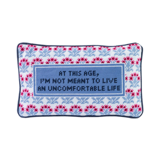 Uncomfortable Needlepoint Pillow