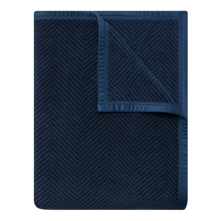 Harborview Herringbone Deep Sea Blanket
