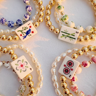Mahjong Stretch Bracelet Stack