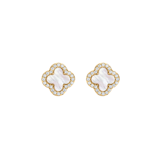 White Icon Studs