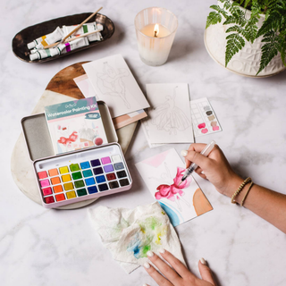 English Countryside Watercolor Painting Kit
