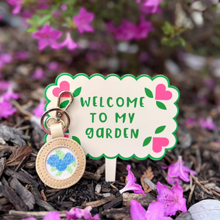 Hydrangea Blue Key Fob Needlepoint Kit
