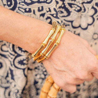 Lucy Carolina Blue Bamboo Acrylic Bracelet