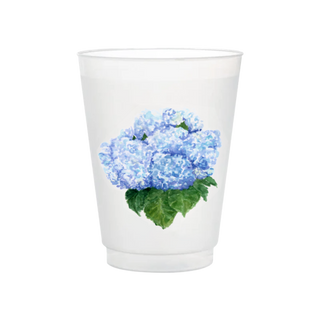 Blue Hydrangea Frosted Cups