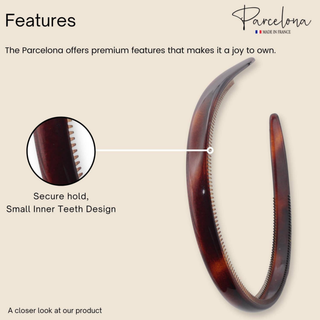 2-Piece French Tortoise Shell and Black Headband Set