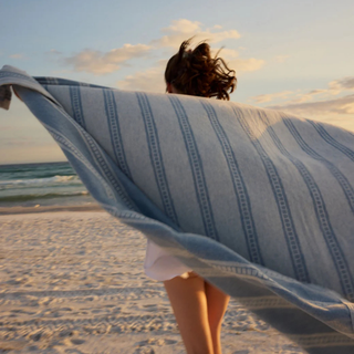 Tile Stripe Fog Lightweight Blanket