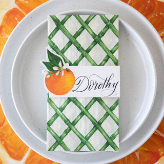 Green Lattice Guest Napkins
