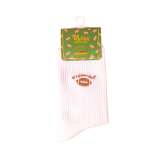 It's Game Day Embroidered Crew Socks