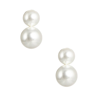 Small Audrey Double Pearl Earring