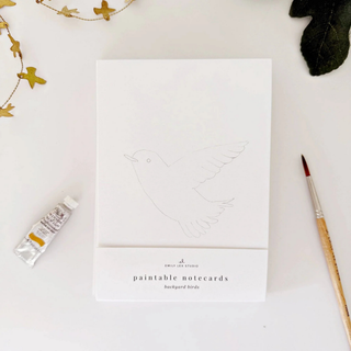 Birds Paintable Watercolor Notecard Set