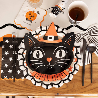 Vintage Witchy Cat Plate
