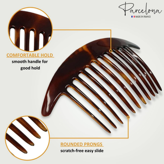 2-Piece French Tapered Edge Side Hair Combs