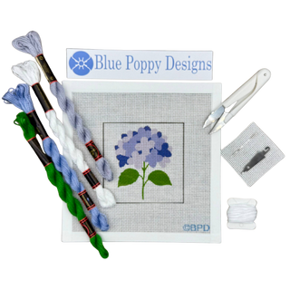 Blue Hydrangea Needlepoint Kit