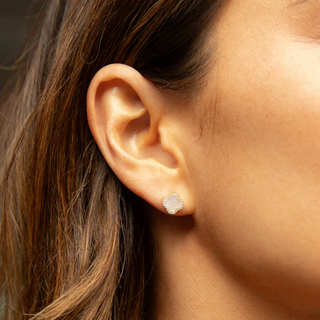 White Icon Studs