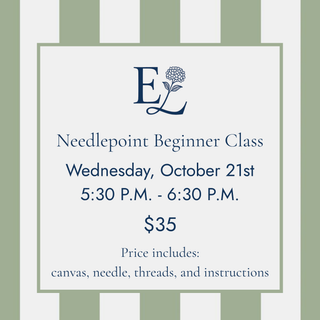 Needlepoint Beginner Class - October 21st