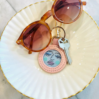 Moon Face Key Fob Needlepoint Kit