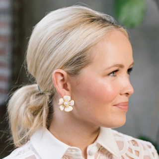 Small Floral Cashmere Earrings