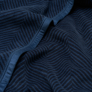Harborview Herringbone Deep Sea Blanket