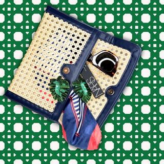 Navy French Quarter Clutch