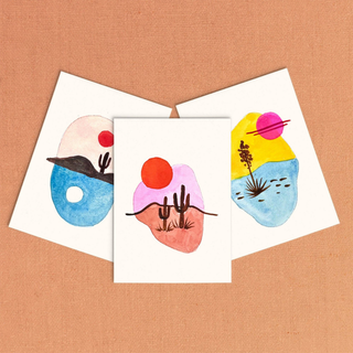 Mini Watercolor Painting Kit: Desert Landscapes