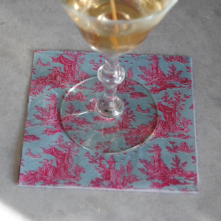 French Toile Cocktail Napkins