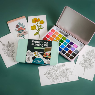 Wildflower Meadow Watercolor Painting Kit