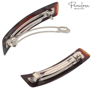 Parcelona French Rectangular Shell Barrette