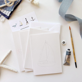 Seaside Paintable Watercolor Notecard Set